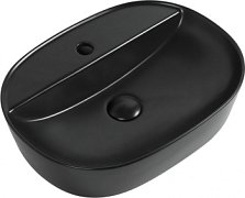 Раковина накладная Aquanet Lake-2-MB 50 черный матовый