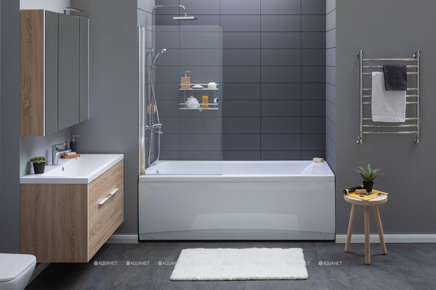 Акриловая ванна Aquanet Bright 145x70 (с каркасом)