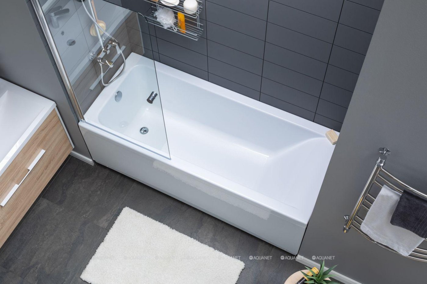 Акриловая ванна Aquanet Bright 155x70 (с каркасом)