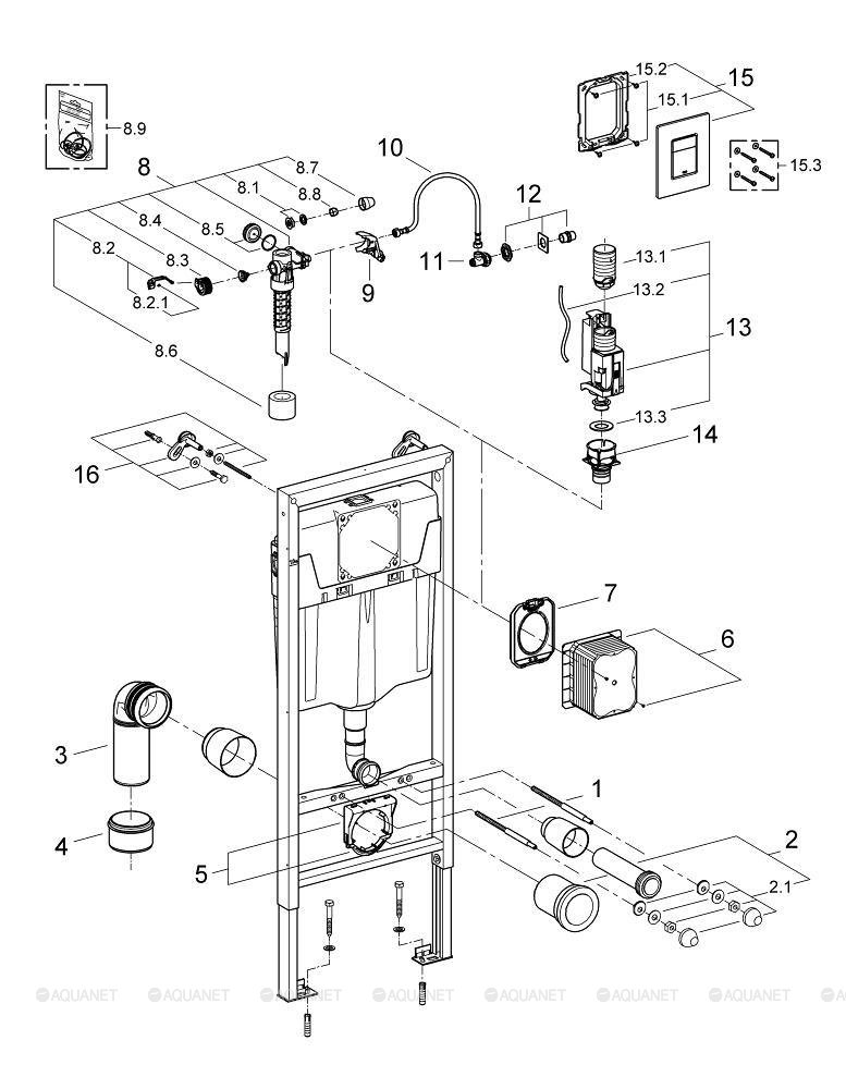 Инсталляция для унитаза Grohe Rapid SL 38772001